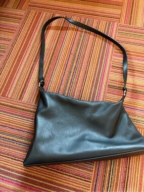 AUPEN Black Asymmetrical Shoulder / Crossbody Bag